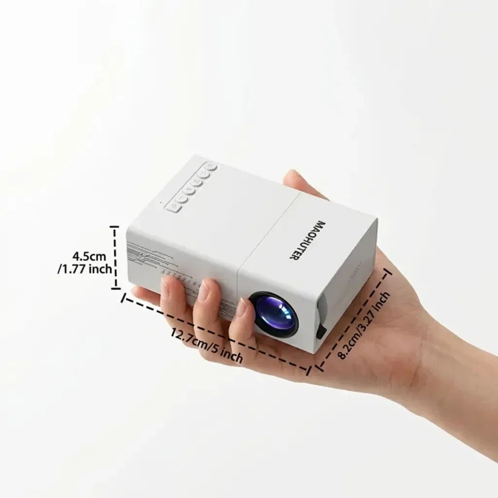 Mini Projecteur Cinéma HD — Portable, USB, Écran jusqu'à 100 pouces